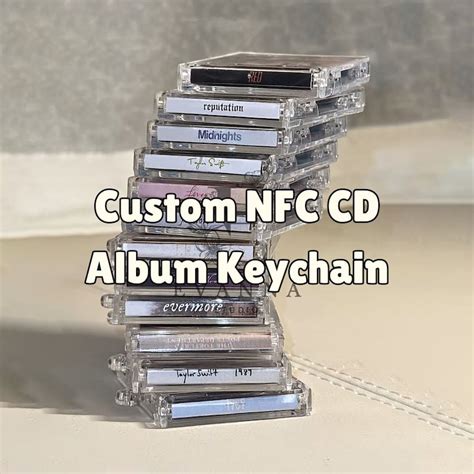 Customizable NFC Tag Mini CD Album Keychain 